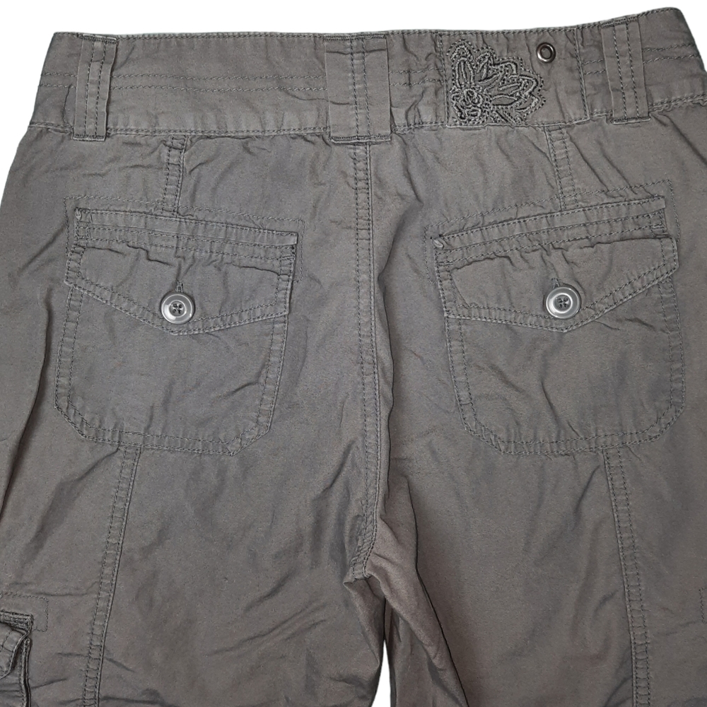Marvin Richards Gray Khaki Crop Cargo Pant SZ 6 - Picture 6 of 13